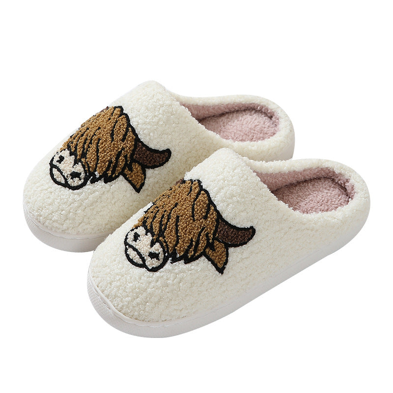 Wholesale Comfortable Home Cute Cartoon Winter Thick Bottom Warm Cotton Slippers